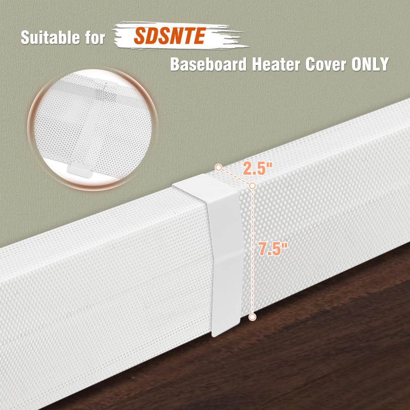 SDSNTE Extension Connector Accessory-Galvanized Steel White Coupler for Seamlessly Joining Two Baseboard Heater Covers, White (Pack of 1) - Image 4